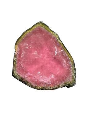 13.4 carats Watermelon Tourmaline Crystal Slice Polished Cabochon Specimen #8